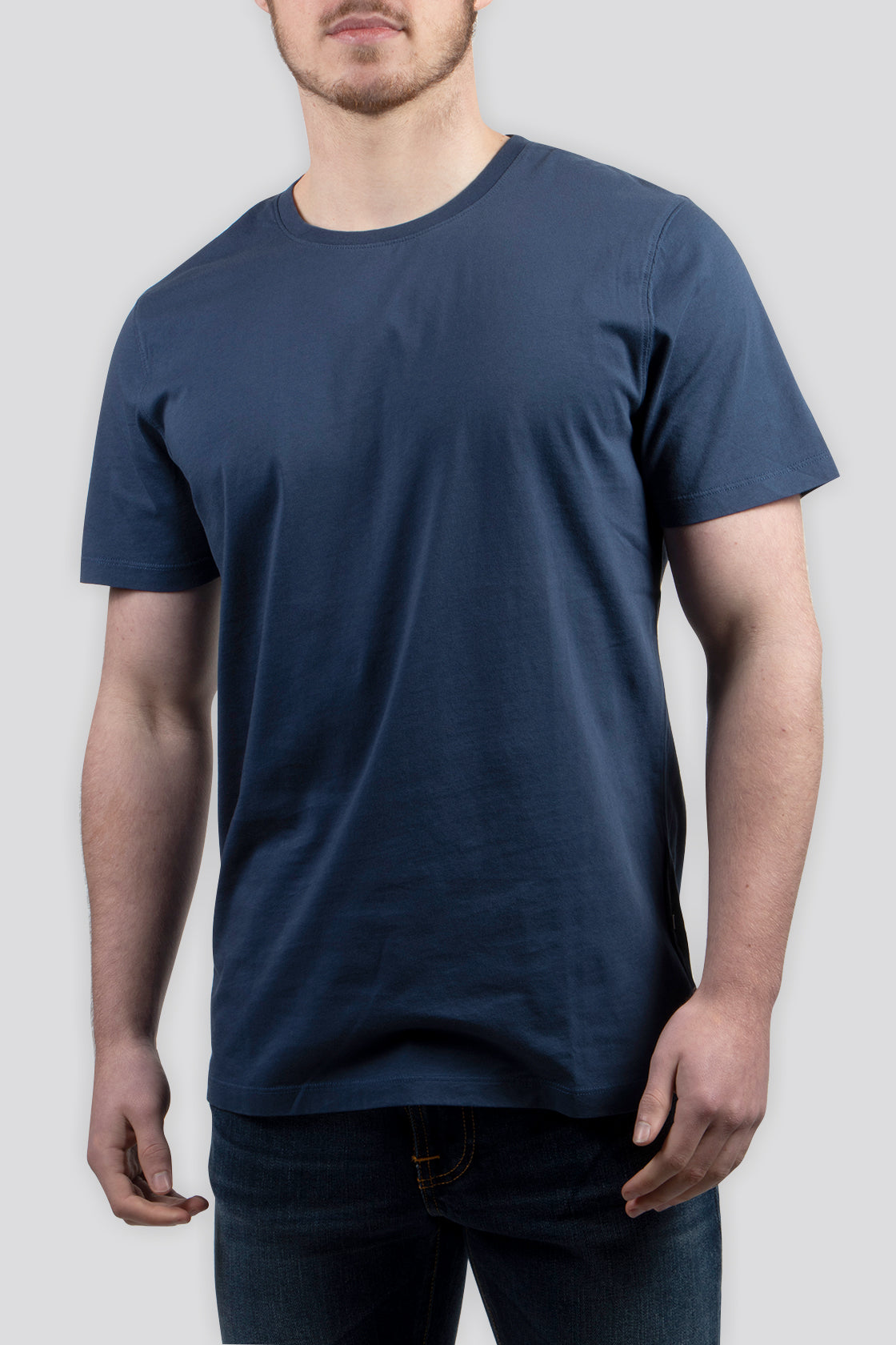 NN07 Pima Crew Neck Tee Navy