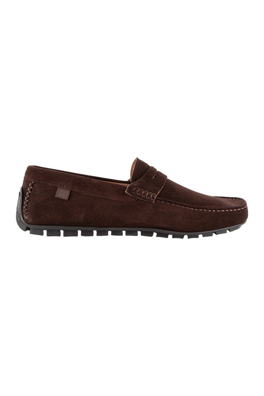 Ted Baker Allbert Suede Driving Shoes Chocolate