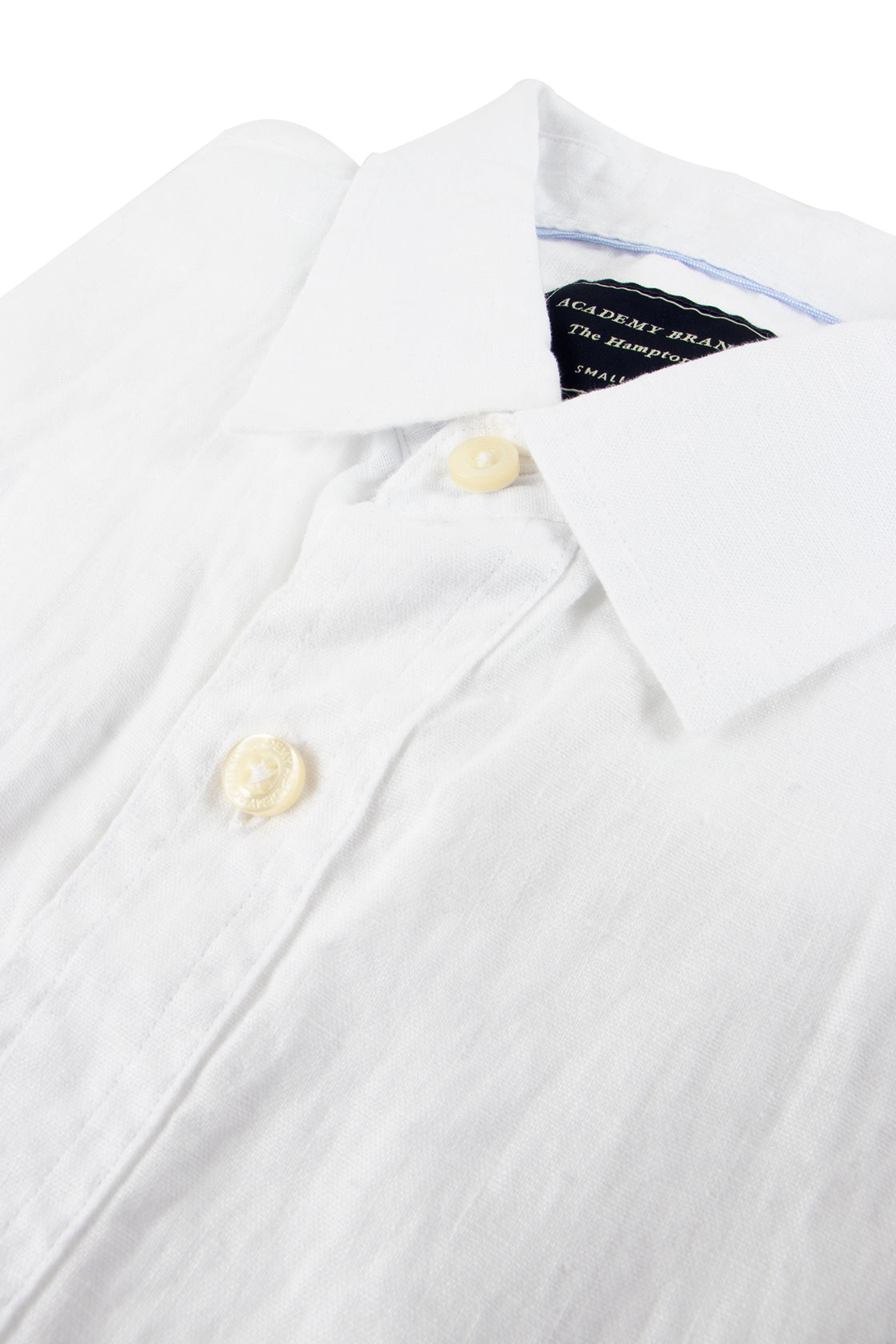The Academy Hampton Linen Short Sleeve Shirt White