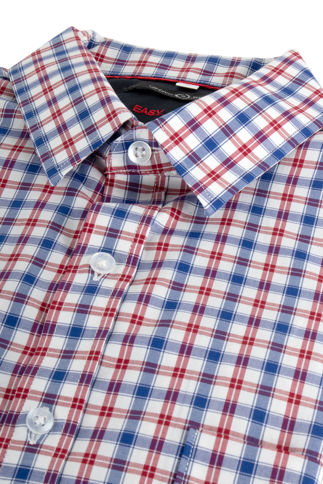 Trisco Studio Check LS Cotton Shirt Red/Blue