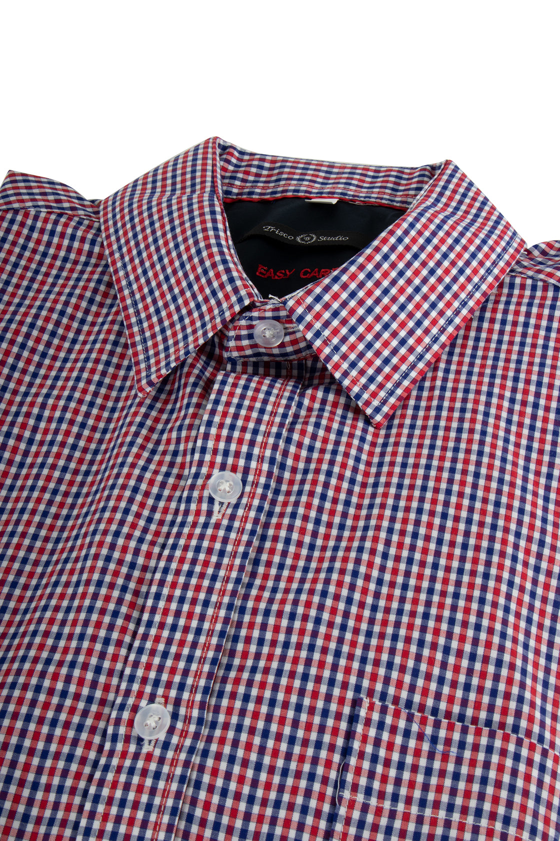 Trisco Studio Check LS Cotton Shirt Red/Blue