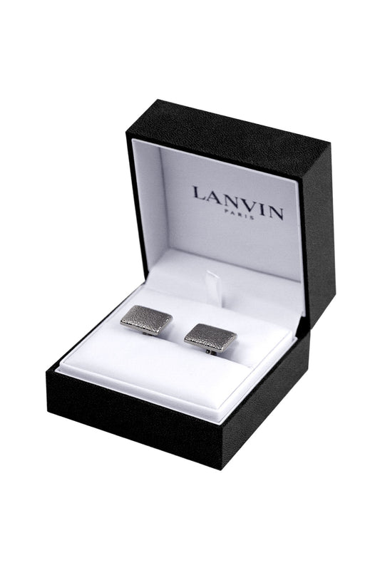 Lanvin Rhodium Pebbled Cufflinks